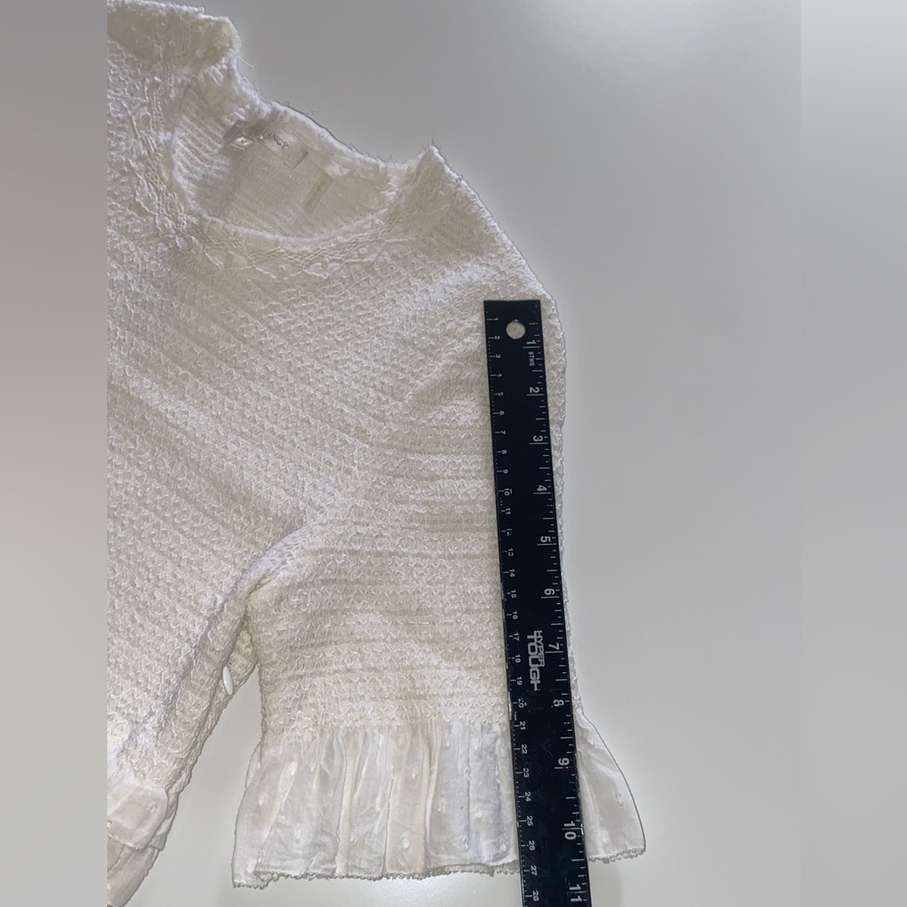 LoveShackFancy White Ruffle Mini Dress - Picture 7 of 9